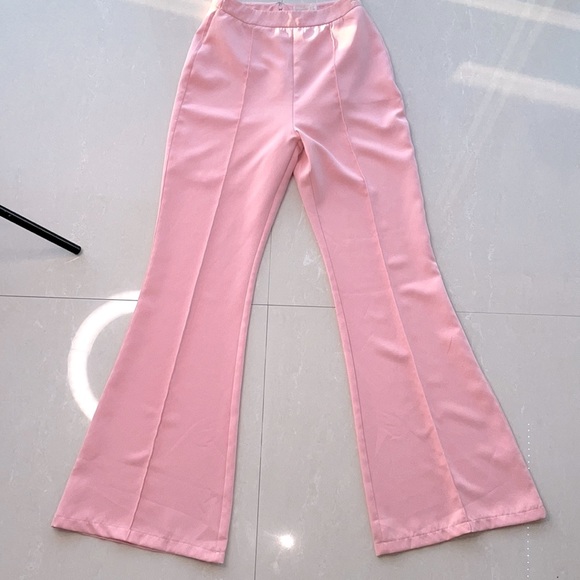 CLUB LONDON Pants - CLUB LONDON PINK HIGH WAIST WIDE LEG PANTS Size 6 in women